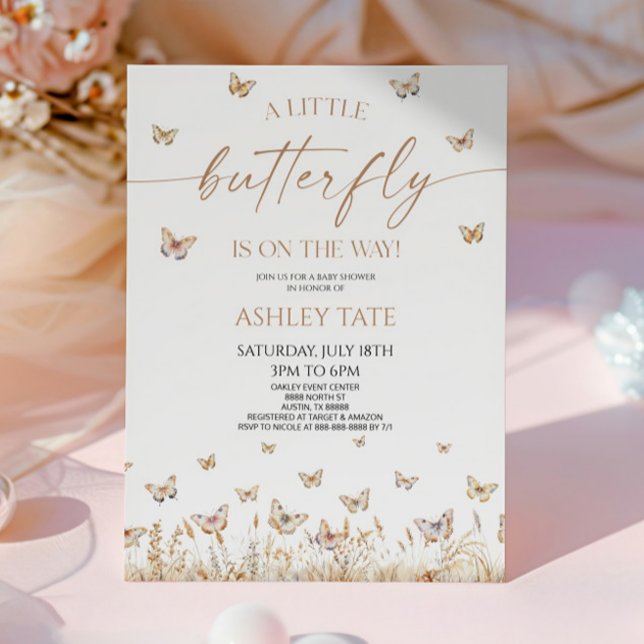 Invitación Un pequeño Baby Shower de flores silvestres (Subido por el creador)