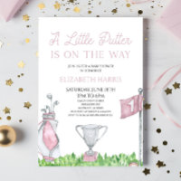 Un pequeño Baby Shower de golf rosa Putter