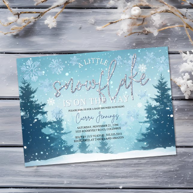 Invitación Un pequeño Baby Shower de invierno con copas de ni (Subido por el creador)