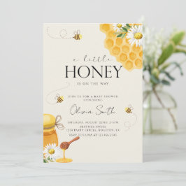 Invitación Un pequeño Baby Shower de miel de abeja