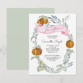 Invitación Un pequeño baby shower de otoño de calabacita y ho