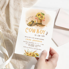 Invitación Un pequeño Baby Shower de Rodeo Occidental