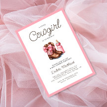 Un pequeño Baby Shower rosado de rodeo occidental 