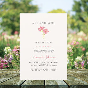 Invitación Un pequeño bebé de flores silvestres en flor Showe