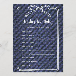 Invitación Un pequeño bebé de mezclilla Revelación de bebé ni