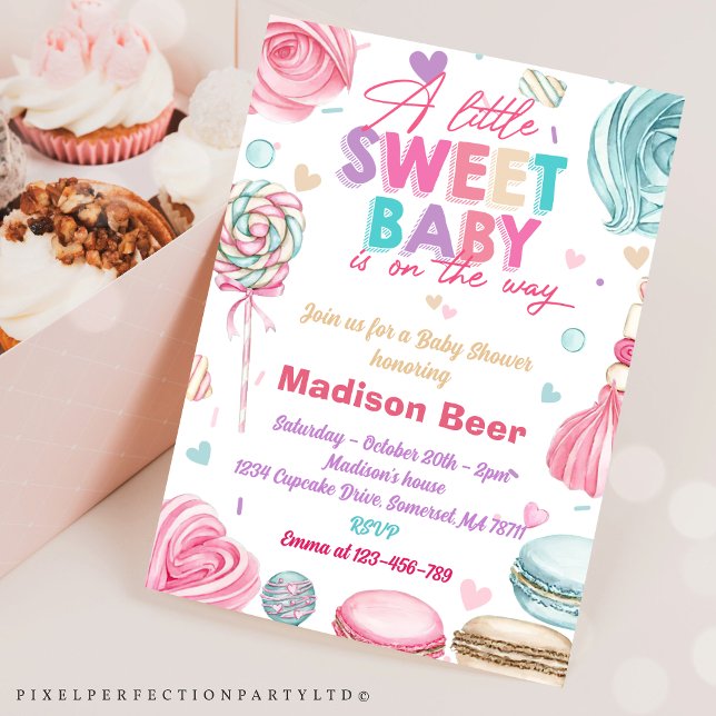 Invitación Un Pequeño Bebé Dulce Es Uno De Los Caminos Fiesta (Subido por el creador)