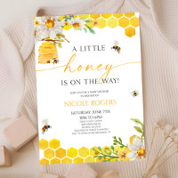 Un pequeño beehive de beehive Baby Shower floral