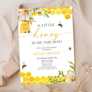 Invitación Un pequeño beehive de beehive Baby Shower floral