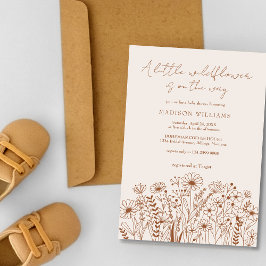 Invitación Un pequeño Boho Terracotta Baby Shower