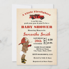 Invitación Un pequeño bombero está de camino a Baby Shower