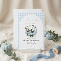 Un pequeño Boo Baby Shower Azul de Halloween