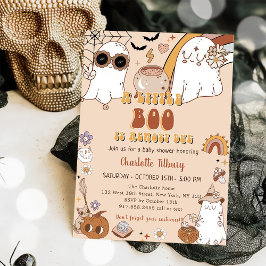 Invitación Un Pequeño Boo Casi Se Debe A La Fiesta Groovy De