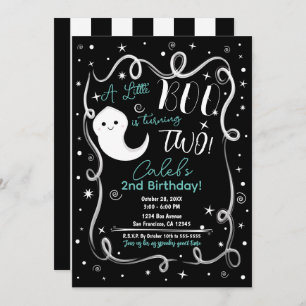 Invitación Un Pequeño Boo cumple 2 años como un fantasma de H