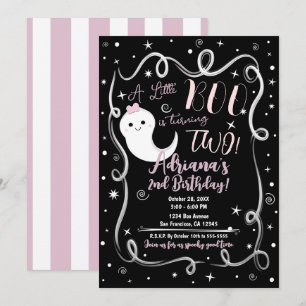 Invitación Un pequeño Boo cumpliendo 2 DOS Cute fantasmas de 