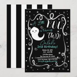 Invitación Un pequeño Boo cumpliendo 2 DOS Cute fantasmas de 