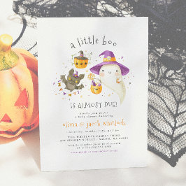 Invitación Un pequeño Boo Cuse Tema De Halloween Cae Baby Sho