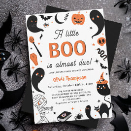 Invitación Un pequeño Boo está a punto de llegar a Halloween