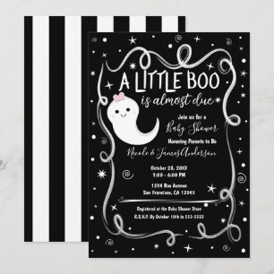 Invitación Un pequeño Boo está casi listo, Baby Shower de Hal