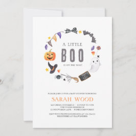 Invitación Un pequeño BOO está en camino, Baby Shower de Hall