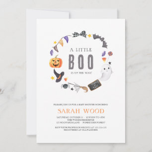 Invitación Un pequeño BOO está en camino, Baby Shower de Hall