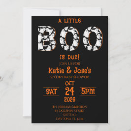 Invitación Un pequeño boo está en camino Fantasma Halloween S
