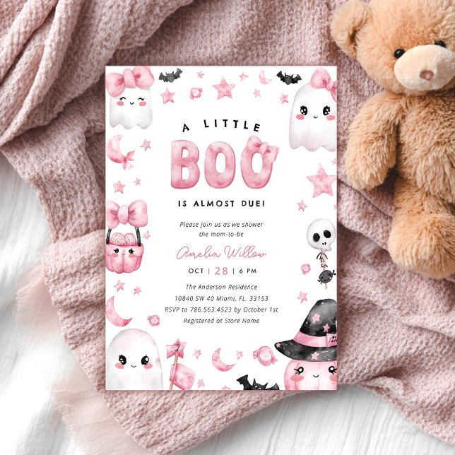 Invitación Un pequeño Boo Fantasma Baby Shower (Subido por el creador)