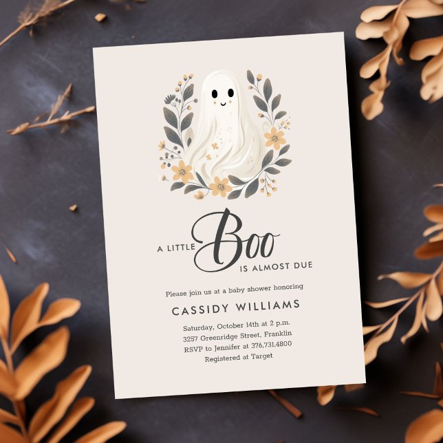 Invitación Un pequeño Boo Fantasma Baby Shower (Subido por el creador)