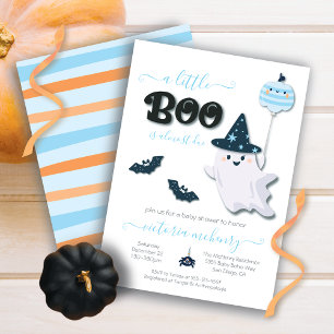 Invitación Un pequeño Boo Halloween Boy Baby Shower