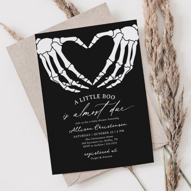 Invitación Un Pequeño Boo Se Debe A La Baby Shower De Hallowe (Subido por el creador)