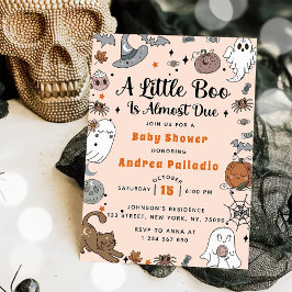 Invitación Un Pequeño Boo Se Debe Casi A La Baby Shower De Ha