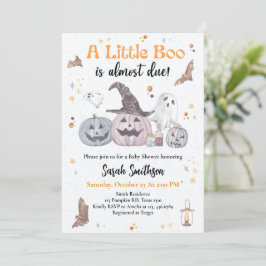 Invitación Un Pequeño Boo Se Debe Casi A La Baby Shower De Ha
