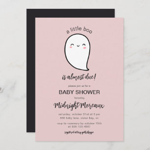 Invitación Un Pequeño Boo Se Debe Casi A La Baby Shower De Ha