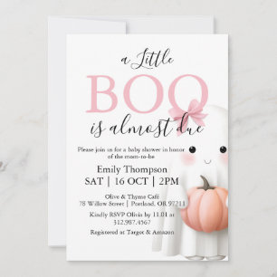 Invitación Un Pequeño Boo Se Debe Casi Al Chica Baby Shower P