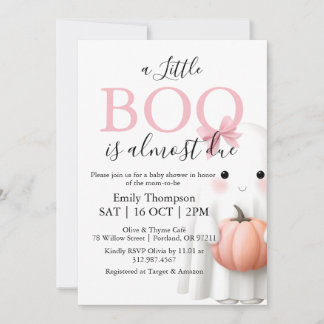 Invitación Un Pequeño Boo Se Debe Casi Al Chica Baby Shower P