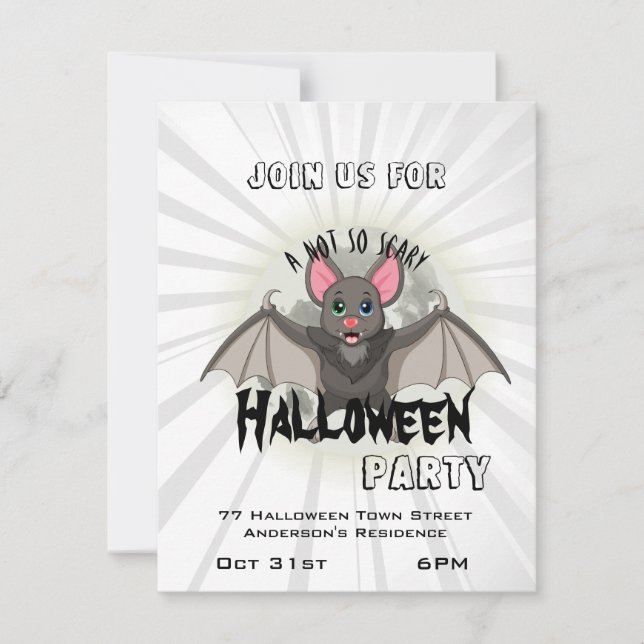 Invitación Un pequeño bote Personalizado y una Halloween no t (Anverso)