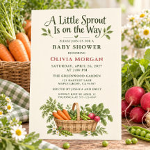Un pequeño brote Gouache Baby Shower en el mercado