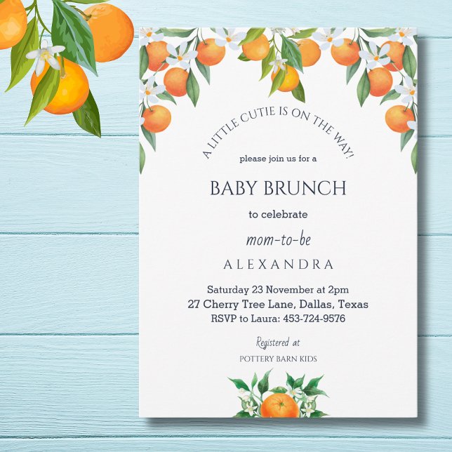 Invitación Un pequeño brunch Naranja pequeño (Subido por el creador)