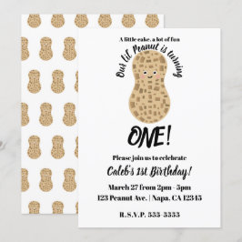 Invitación Un pequeño cacahuete lindo caprichoso Cumpleaños 1