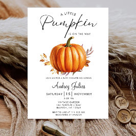 Invitación Un pequeño calabacín está en camino Otoño Baby Sho