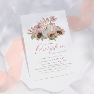 Invitación Un pequeño calabaza Boho Sunflower Cae Baby Shower