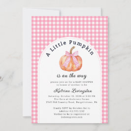 Invitación Un pequeño calabaza casi está aquí Baby Shower
