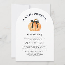 Invitación Un pequeño calabaza casi está aquí Baby Shower