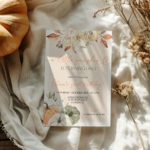 Un pequeño calabaza cumpleaños de otoño