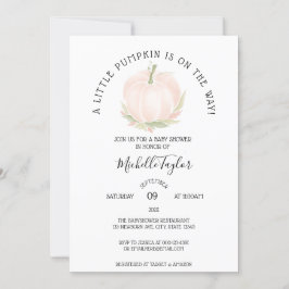 Invitación Un pequeño calabaza en el otoño de la floral Baby 