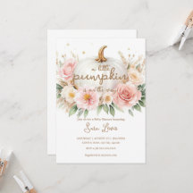 Un pequeño calabaza en el otoño de la floral Baby 