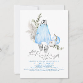 Invitación Un Pequeño Calabaza Está En El Camino Del Niño Bab