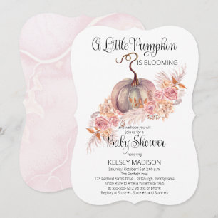 Invitación Un pequeño calabaza está floreciendo Baby Shower I