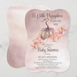 Invitación Un pequeño calabaza está floreciendo Baby Shower r
