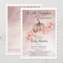 Un pequeño calabaza está floreciendo Baby Shower r