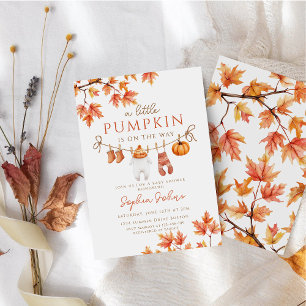 Invitación Un pequeño calabaza otoño Baby Shower